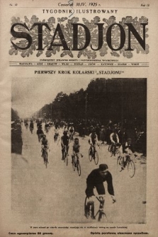 Stadjon : tygodnik ilustrowany poświęcony sprawom sportu i przysposobienia wojskowego. 1925, nr 18