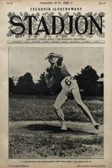 Stadjon : tygodnik ilustrowany poświęcony sprawom sportu i przysposobienia wojskowego. 1925, nr 25