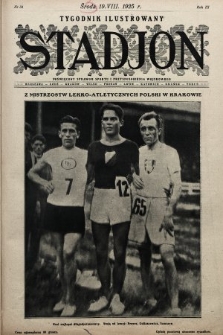 Stadjon : tygodnik ilustrowany poświęcony sprawom sportu i przysposobienia wojskowego. 1925, nr 34