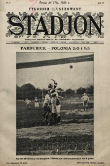 Stadjon : tygodnik ilustrowany poświęcony sprawom sportu i przysposobienia wojskowego. 1925, nr 35