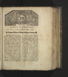Gazeta Warszawska. 1778, nr 22