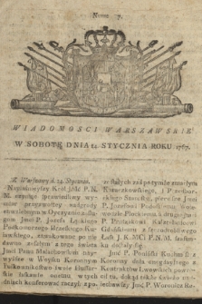 Wiadomości Warszawskie. 1767, nr 7