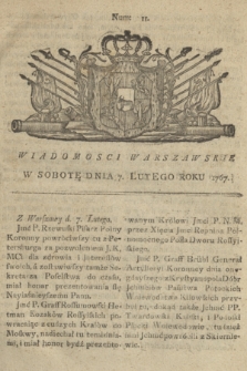 Wiadomości Warszawskie. 1767, nr 11