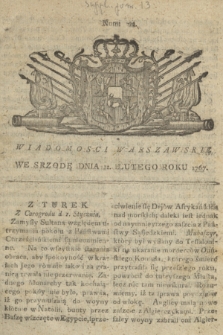 Wiadomości Warszawskie. 1767, nr 12