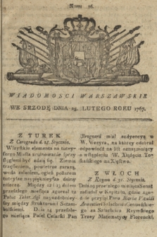 Wiadomości Warszawskie. 1767, nr 16