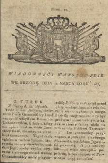 Wiadomości Warszawskie. 1767, nr 20