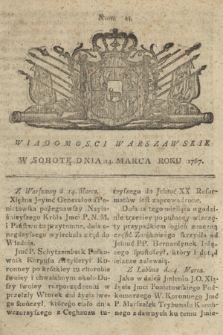 Wiadomości Warszawskie. 1767, nr 21