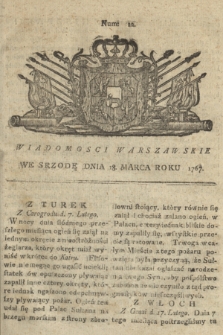 Wiadomości Warszawskie. 1767, nr 22