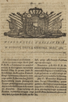 Wiadomości Warszawskie. 1767, nr 31