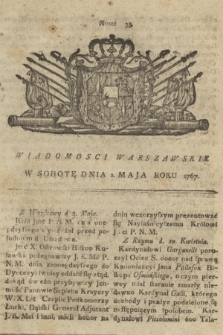 Wiadomości Warszawskie. 1767, nr 35
