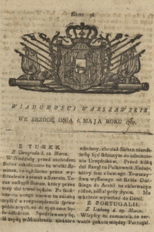 Wiadomości Warszawskie. 1767, nr 36