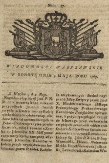 Wiadomości Warszawskie. 1767, nr 37