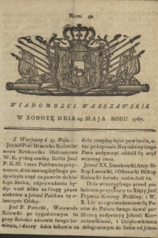 Wiadomości Warszawskie. 1767, nr 41