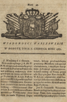 Wiadomości Warszawskie. 1767, nr 45