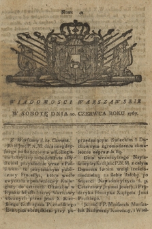 Wiadomości Warszawskie. 1767, nr 49