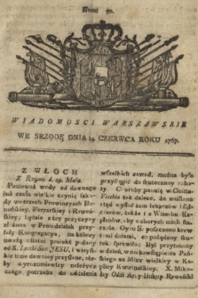 Wiadomości Warszawskie. 1767, nr 50