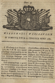Wiadomości Warszawskie. 1767, nr 51