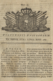 Wiadomości Warszawskie. 1767, nr 52