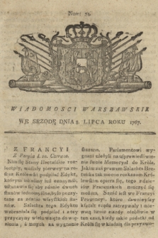 Wiadomości Warszawskie. 1767, nr 54