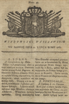 Wiadomości Warszawskie. 1767, nr 58