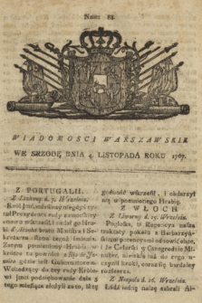 Wiadomości Warszawskie. 1767, nr 88