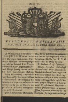 Wiadomości Warszawskie. 1767, nr 97