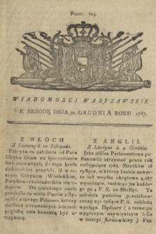 Wiadomości Warszawskie. 1767, nr 104
