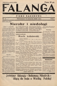 Falanga : pismo narodowe. 1936, nr 5