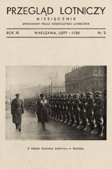 Przegląd Lotniczy : miesięcznik wydawany przez Dowództwo Lotnictwa. 1938, nr 2