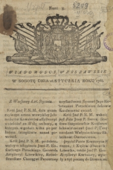 Wiadomości Warszawskie. 1768, nr 5