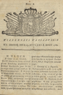 Wiadomości Warszawskie. 1768, nr 8
