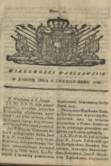 Wiadomości Warszawskie. 1768, nr 11