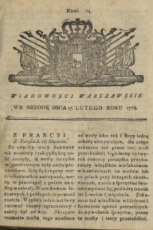 Wiadomości Warszawskie. 1768, nr 14
