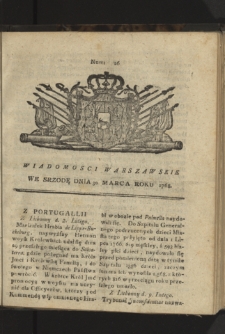 Wiadomości Warszawskie. 1768, nr 26