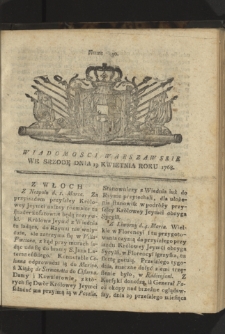 Wiadomości Warszawskie. 1768, nr 30