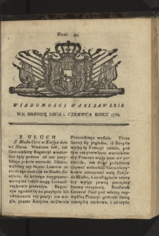 Wiadomości Warszawskie. 1768, nr 44
