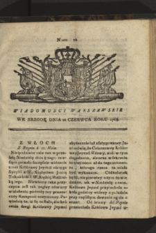 Wiadomości Warszawskie. 1768, nr 50