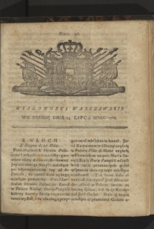 Wiadomości Warszawskie. 1768, nr 56
