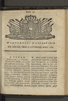 Wiadomości Warszawskie. 1768, nr 92