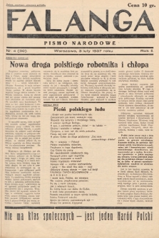 Falanga : pismo narodowe. 1937, nr 4 (30)