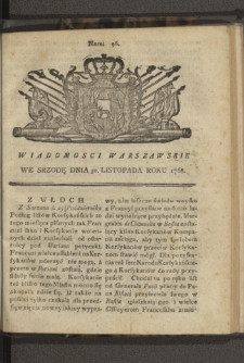 Wiadomości Warszawskie. 1768, nr 96