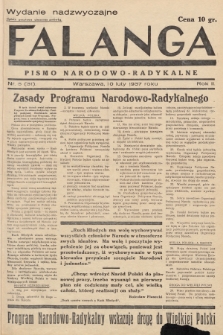 Falanga : pismo narodowo-radykalne. 1937, nr 5 (31), Wydanie nadzwyczajne