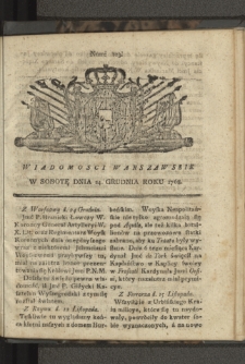 Wiadomości Warszawskie. 1768, nr 103