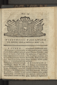Wiadomości Warszawskie. 1768, nr 104