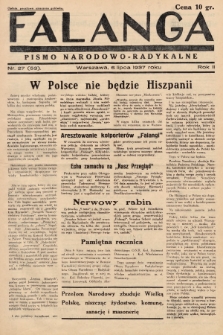 Falanga : pismo narodowo-radykalne. 1937, nr 27 (53)