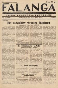 Falanga : pismo narodowo-radykalne. 1937, nr 30 (56)