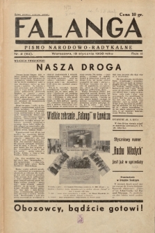 Falanga : pismo narodowo-radykalne. 1938, nr 2 (82)