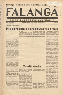 Falanga : pismo narodowo-radykalne. 1938, nr 9 (89) (drugi nakład po konfiskacie)