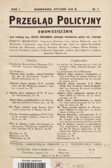 Przegląd Policyjny. 1936, nr 1