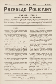 Przegląd Policyjny. 1939, nr 3